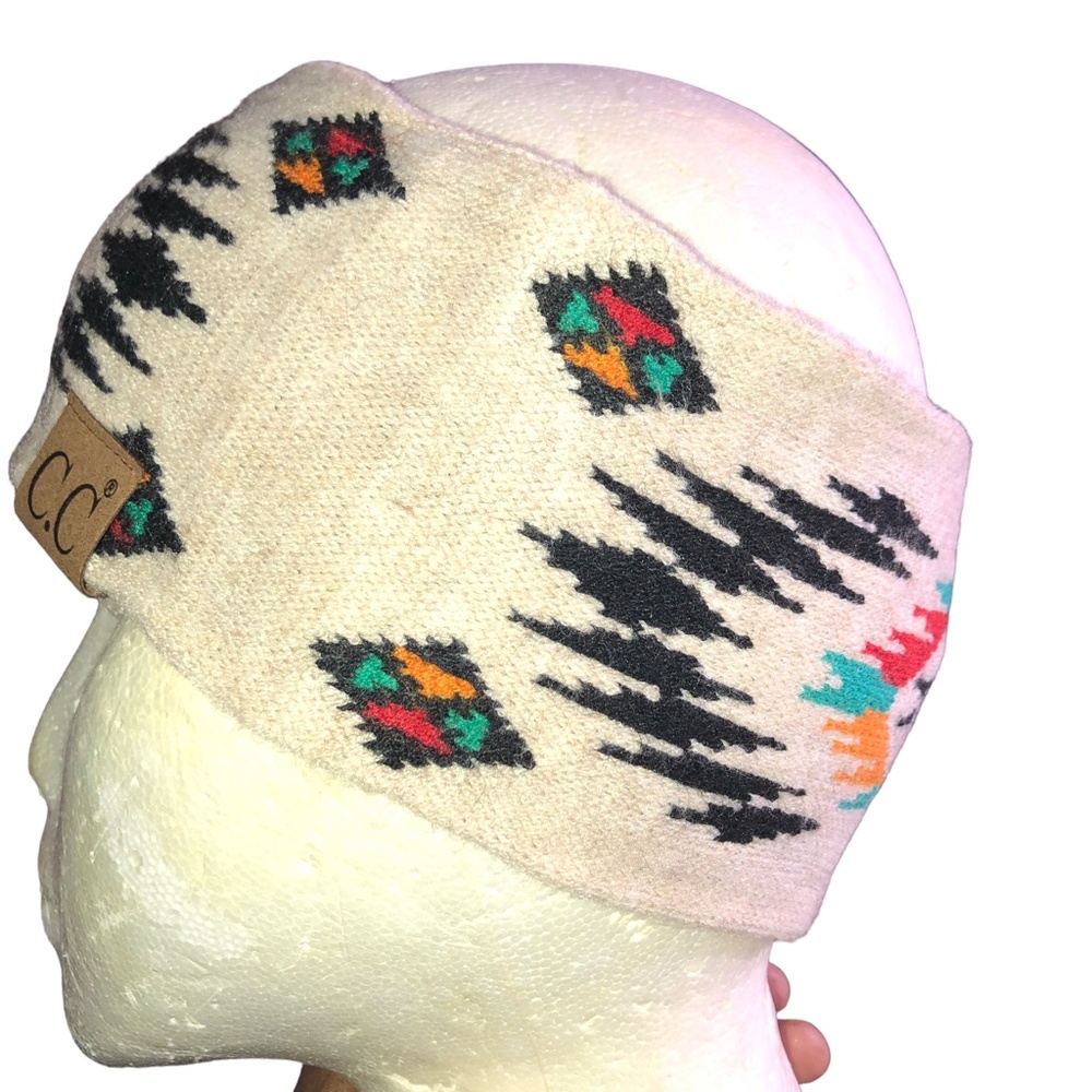 Southwestern Aztec Print Winter Ear Warmers Knit Headbands HeadWr - Picture 5 of 11